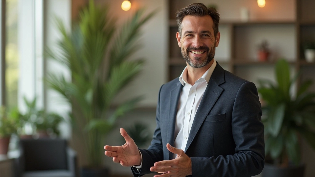 Coach geeft motiverend advies in een rustige trainingsomgeving met groene planten