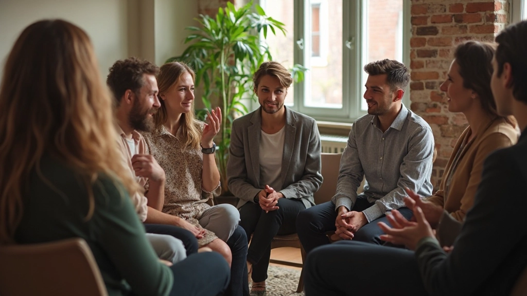 Groepcoaching sessie met diverse deelnemers